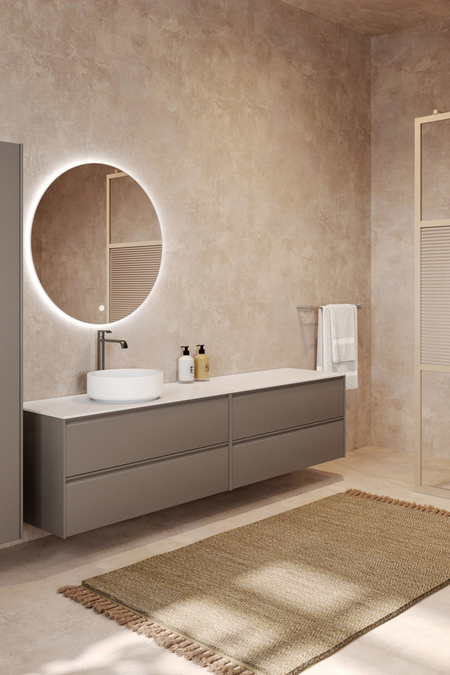 Tupla-allaskaluste pyöreällä malja-altaalla Luna L09