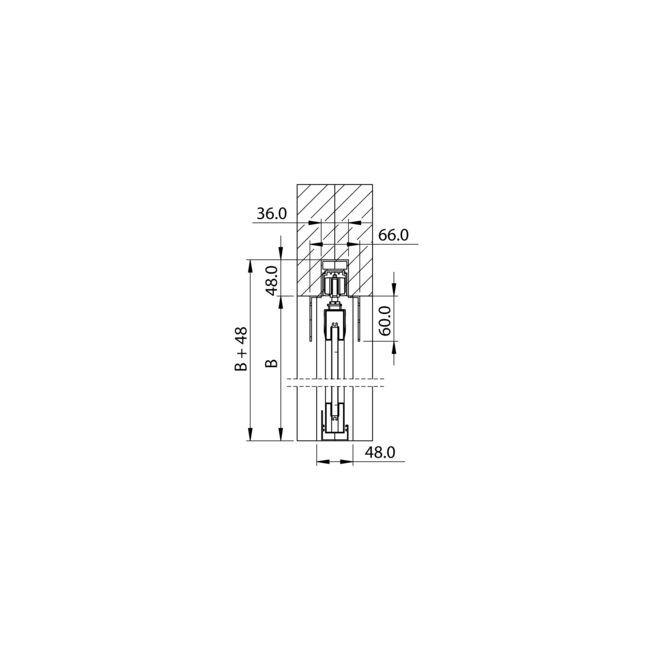 Pocket door rail