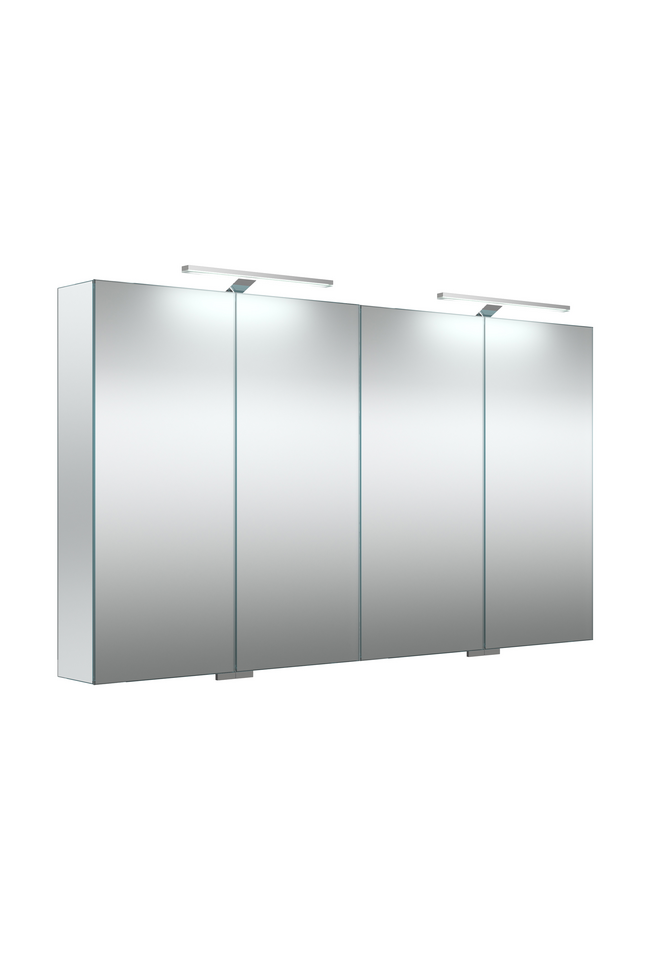 Four door mirror cabinet with top lighting Modena Q08