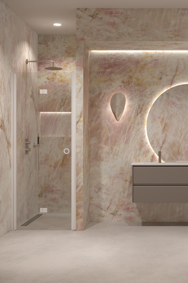 Folding shower door with magnet locking Forma 383