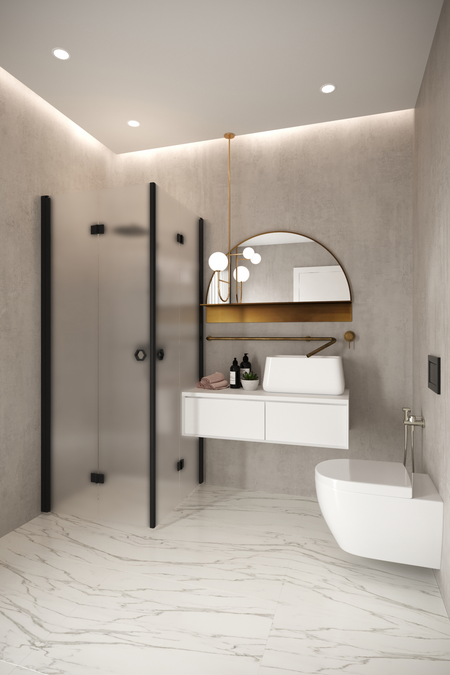 Shower enclosure with folding doors Forma 376