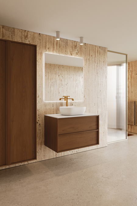 Cabinet with oval countertop basin Casa H12