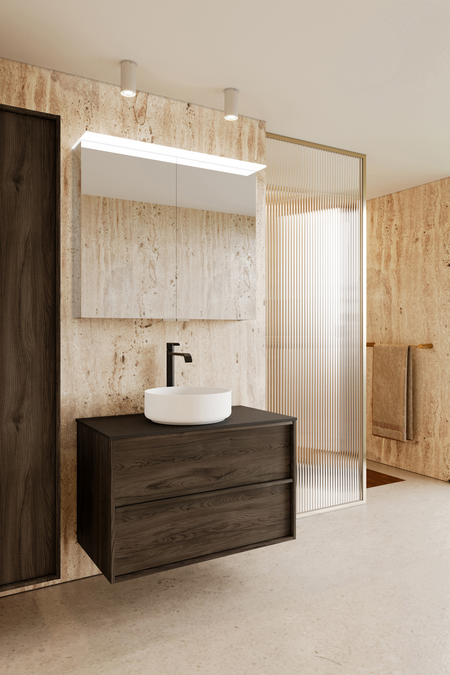 Cabinet with round countertop basin Casa H08