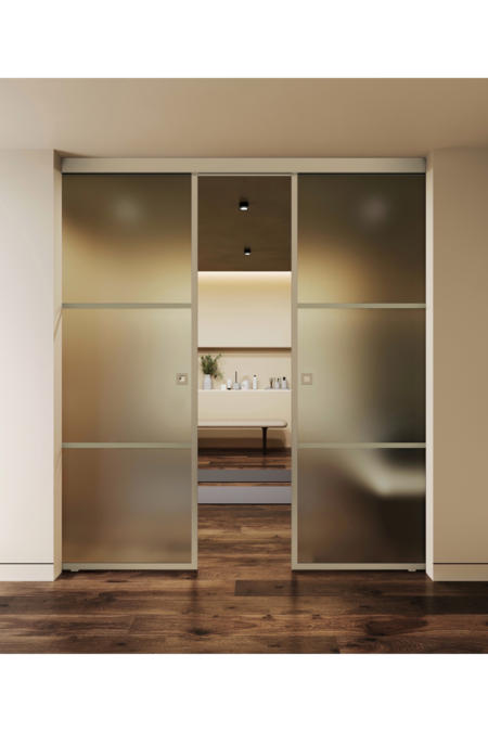 Ceiling mounted double sliding doors with soft closing Inne C2T Tokyo