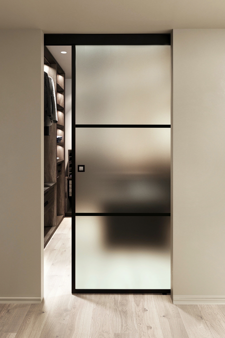 Wall mounted sliding door with soft closing mechanism Inne W1T Tokyo