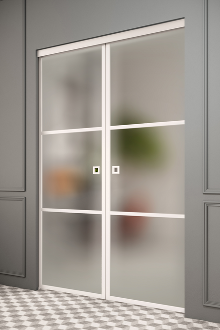 Pocketdoor parskjutdörrar med soft closing-mekanism Inne P2T Tokyo