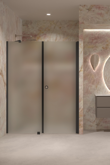 Alcove fitting with a fixed wall and hinged door Forma 317