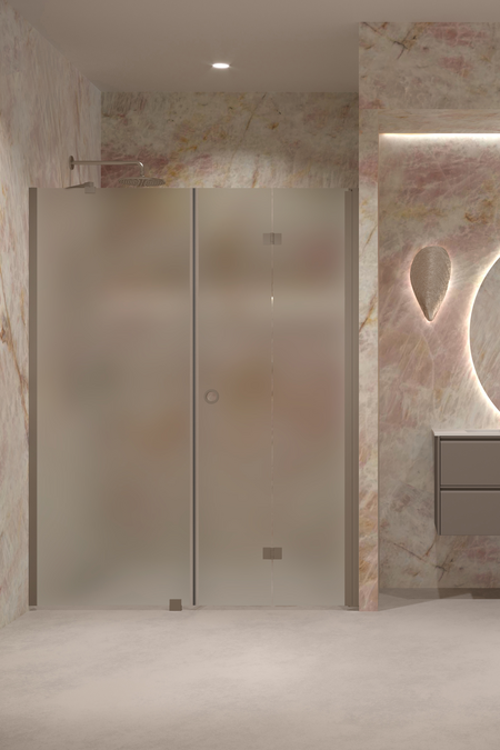 Alcove fitting with a fixed wall and folding door Forma 318