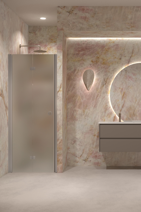 Folding shower door with magnet locking Forma 383