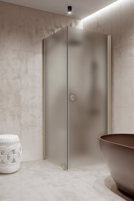 Suihkunurkka kiinteällä seinällä ja kääntyvällä ovella Forma 368