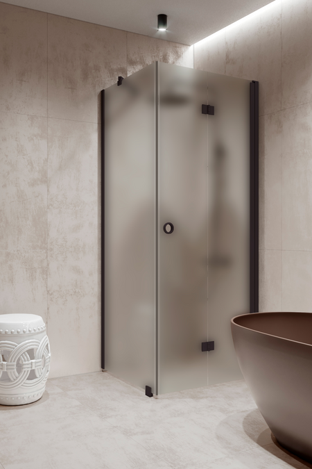 Suihkunurkka kiinteällä seinällä ja taittuvalla ovella Forma 369