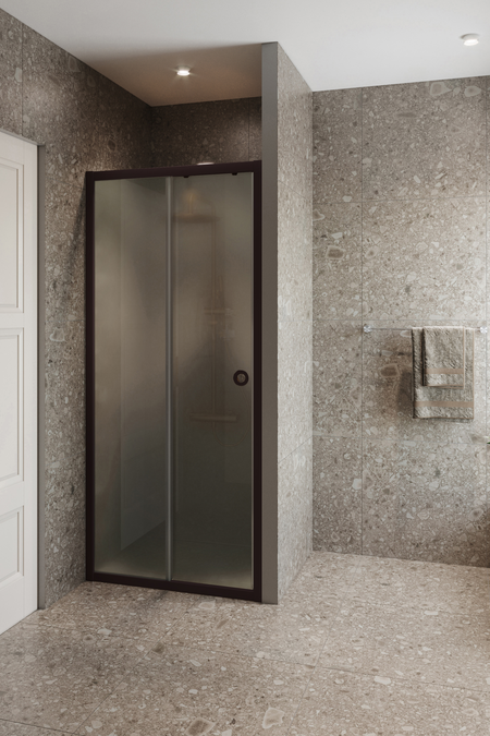 Alcove fixture with a fixed wall and sliding door Forma 462