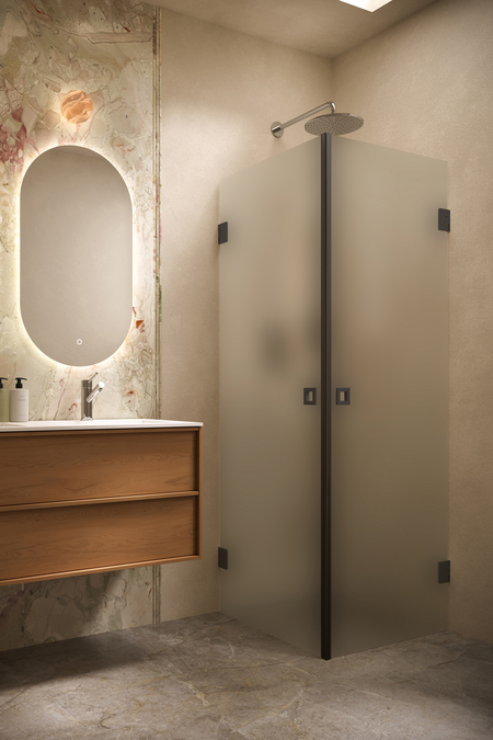 Shower enclosure with hinged doors Vetro 543 (512x512)
