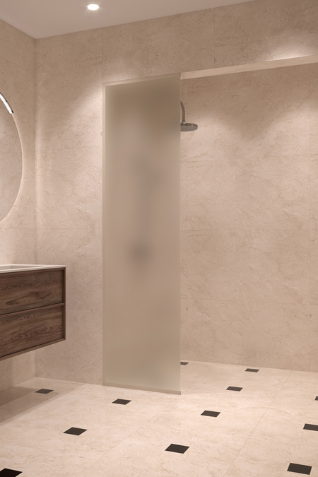 Framed fixed shower screen Vetro 516